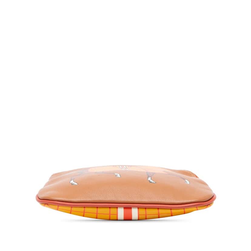 Hermès Swift Couverture Nouvelle Carre Pocket Pouch Brown Leather Good condition - Inside View