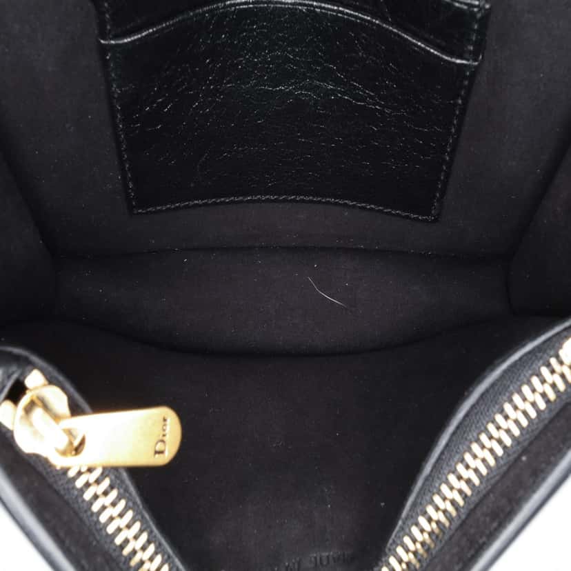 Dior Leather Saddle Belt Pouch Black Leather Good condition - Model View