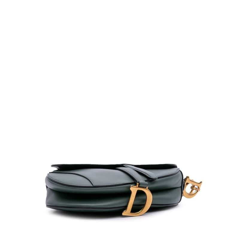 Dior Calfskin Saddle Bag Green Leather Good condition - Inside View