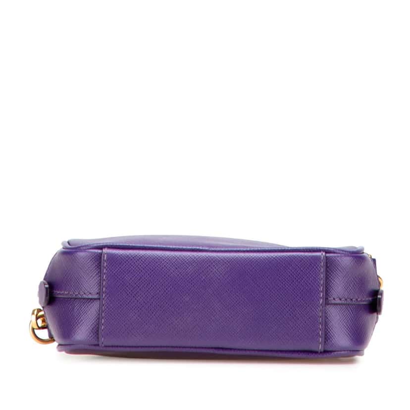 Prada Saffiano Lux Camera Bag Purple Leather Good condition - Inside View