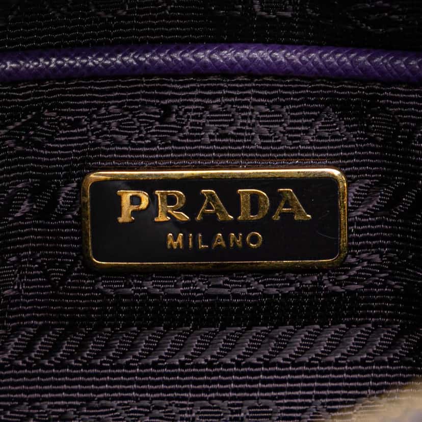 Prada Saffiano Lux Camera Bag Purple Leather Good condition - Box View