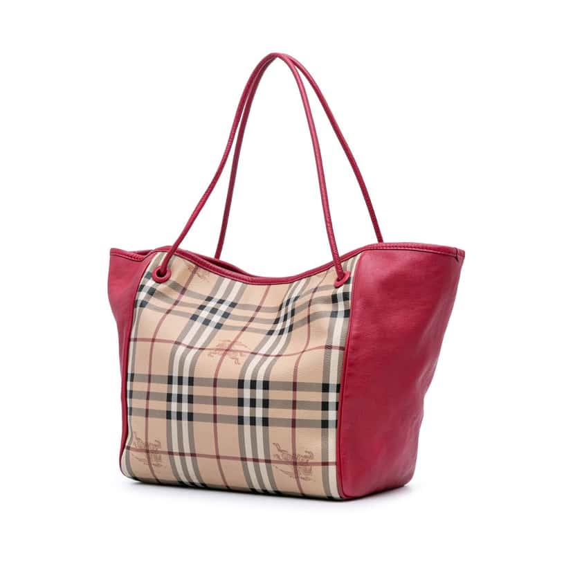Burberry Small Haymarket Check Coated Canvas Canterbury Tote Brown Canvas Good condition - Back View