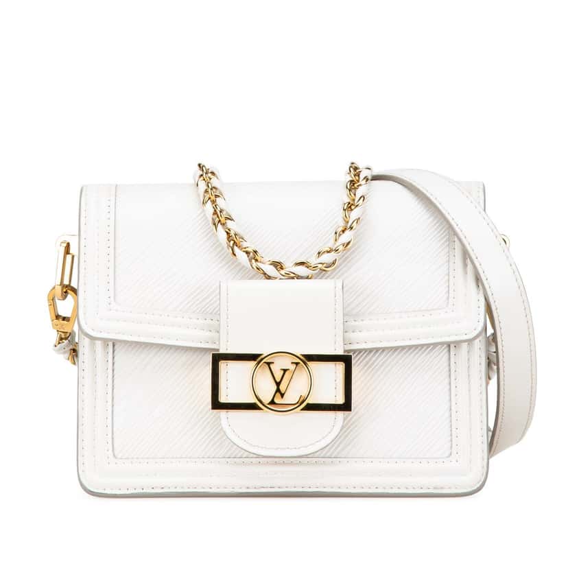 Louis Vuitton Epi Mini Dauphine White Leather Good condition - Front View