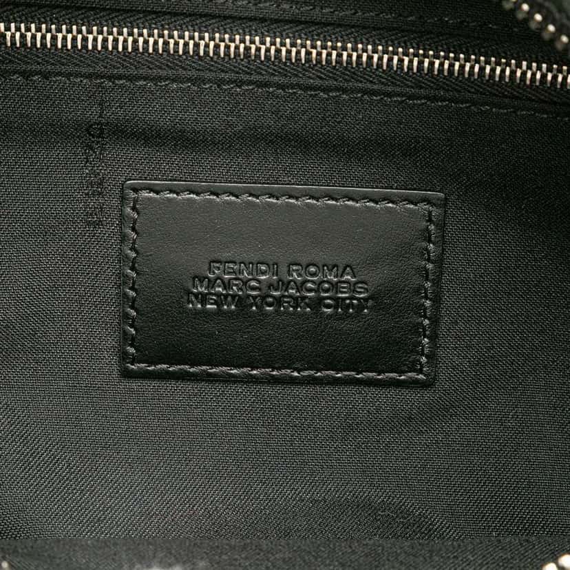 Fendi Zucca Coated Canvas Logo Belt Bag Black Canvas Good condition - Box View