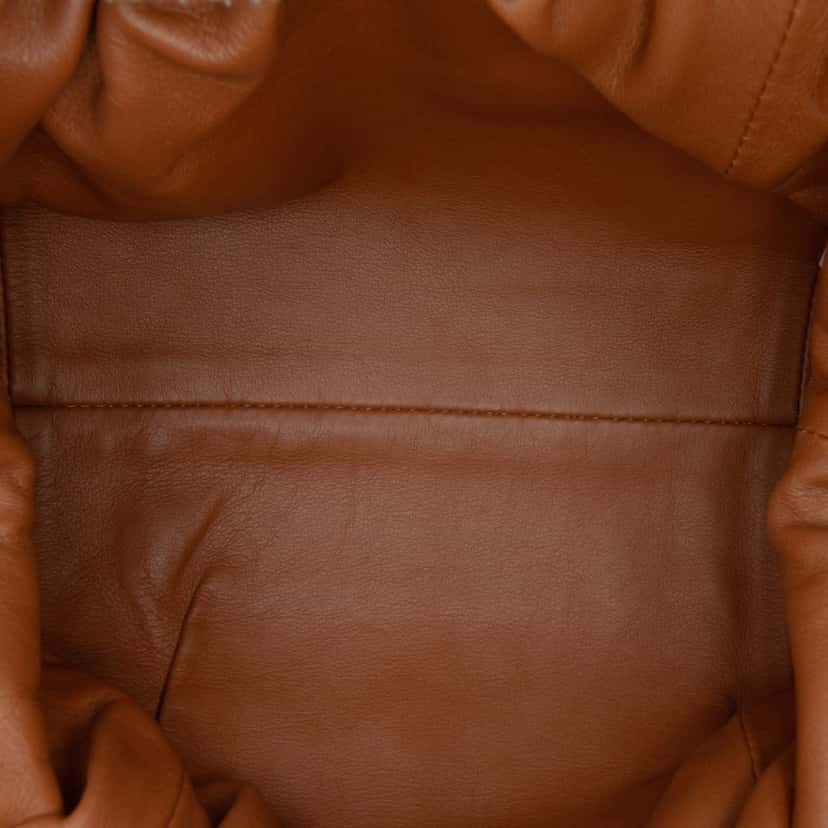 Bottega Veneta Lambskin The Mini Pouch Crossbody Brown Leather Good condition - Model View