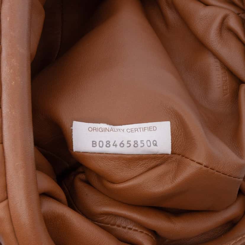 Bottega Veneta Lambskin The Mini Pouch Crossbody Brown Leather Good condition - Box View