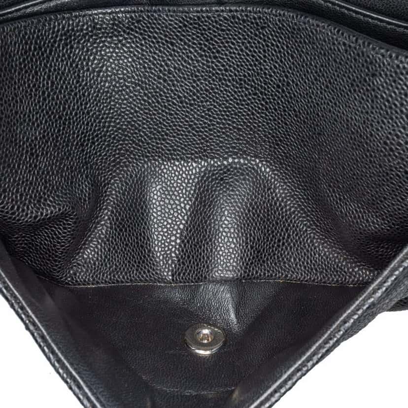 Chanel Medium Classic Caviar Double Flap Black Leather Good condition - Box View