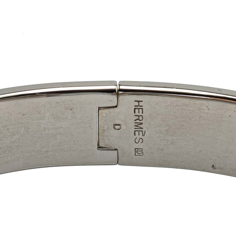 Hermès Narrow Enamel Clic H Bracelet PM Black Good condition - Box View