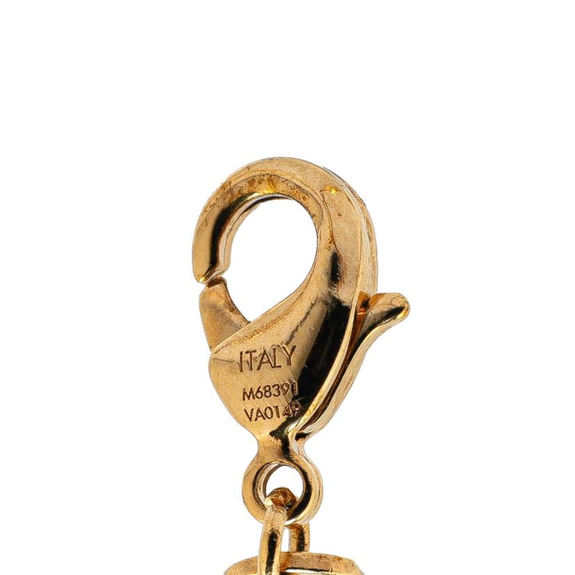 Louis Vuitton Gold Plated Enamel and Crystal Charm Pendant Necklace Gold Metal Good condition - Inside View