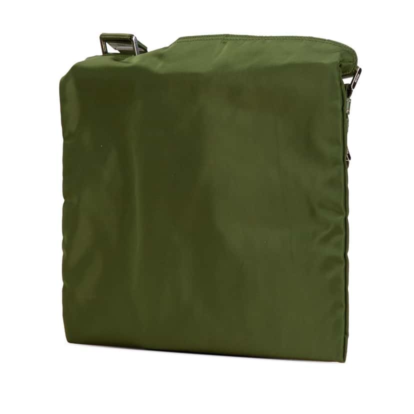 Prada Tessuto Zip Top Crossbody Green Good condition - Back View