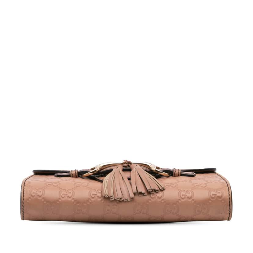 Gucci Small Guccissima Emily Crossbody Pink Leather Good condition - Inside View