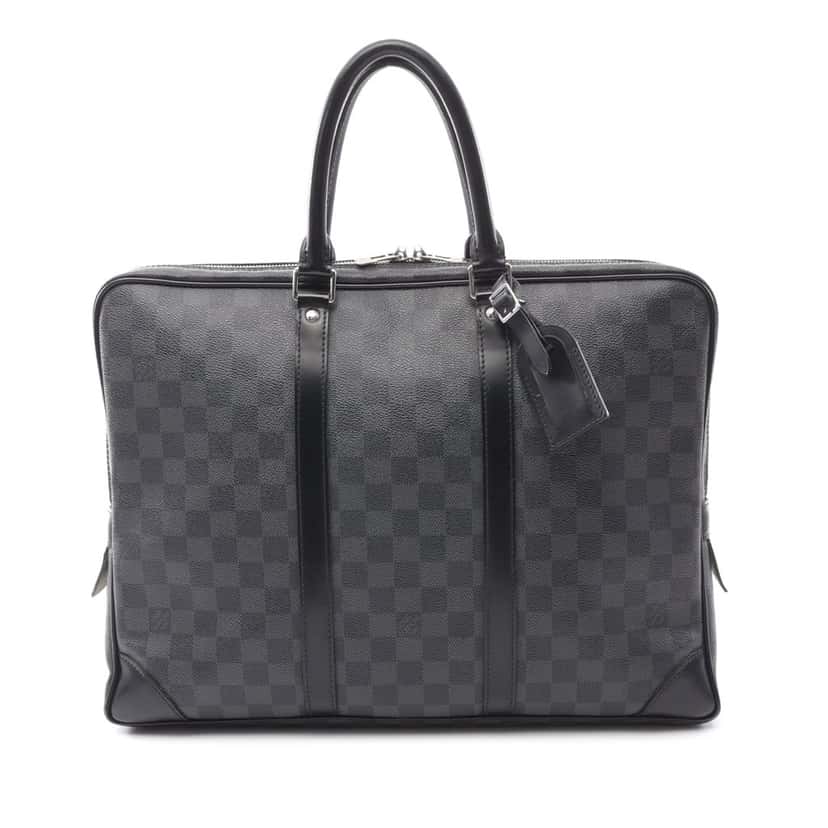 Louis Vuitton Damier Graphite Porte Documents Voyage PM Black Canvas Good condition - Front View
