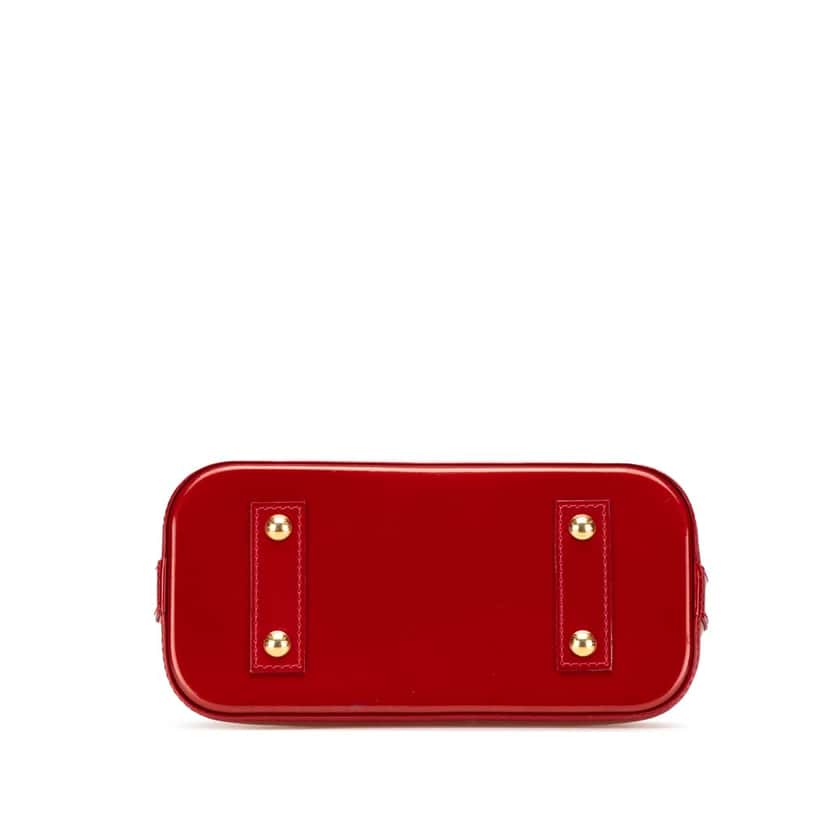 Louis Vuitton Monogram Vernis Rayures Alma BB Red Leather Good condition - Inside View