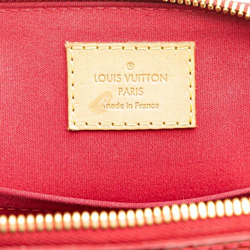 Louis Vuitton Monogram Vernis Rayures Alma BB Red Leather Good condition - Box View