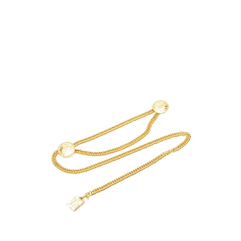 Chanel Gold Plated 31 Rue Cambon Paris Medallion Chain Belt Gold Metal Good condition - Front View