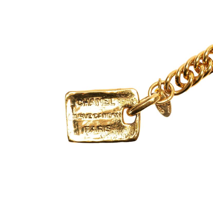 Chanel Gold Plated 31 Rue Cambon Paris Medallion Chain Belt Gold Metal Good condition - Back View