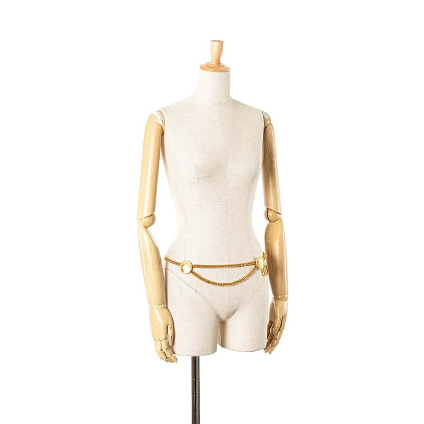 Chanel Gold Plated 31 Rue Cambon Paris Medallion Chain Belt Gold Metal Good condition - Box View