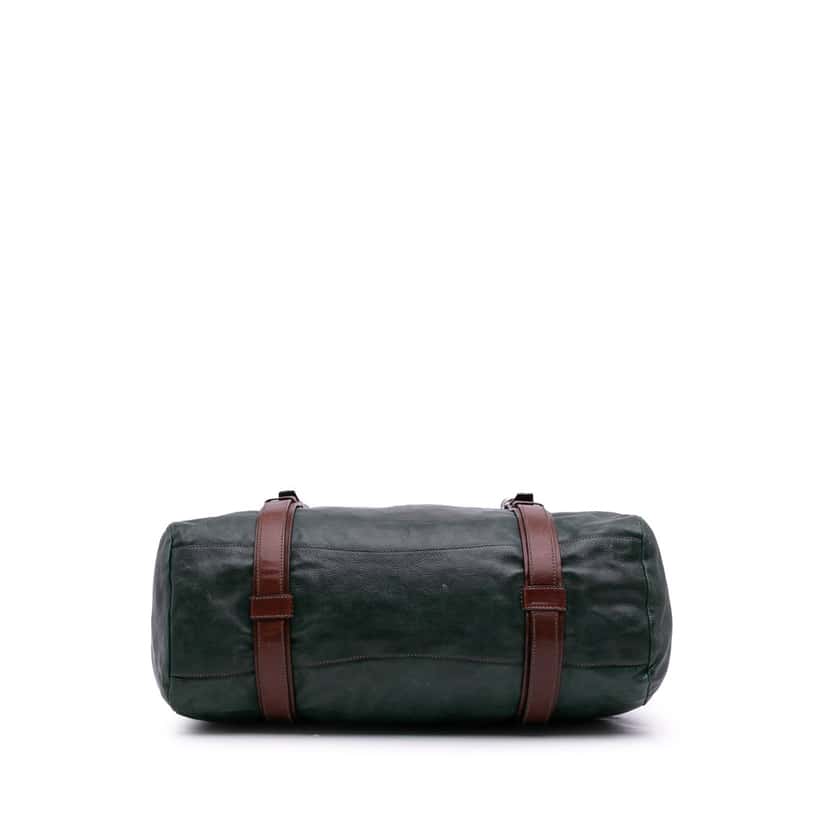 Prada Leather Travel Bag Green Leather Good condition - Inside View