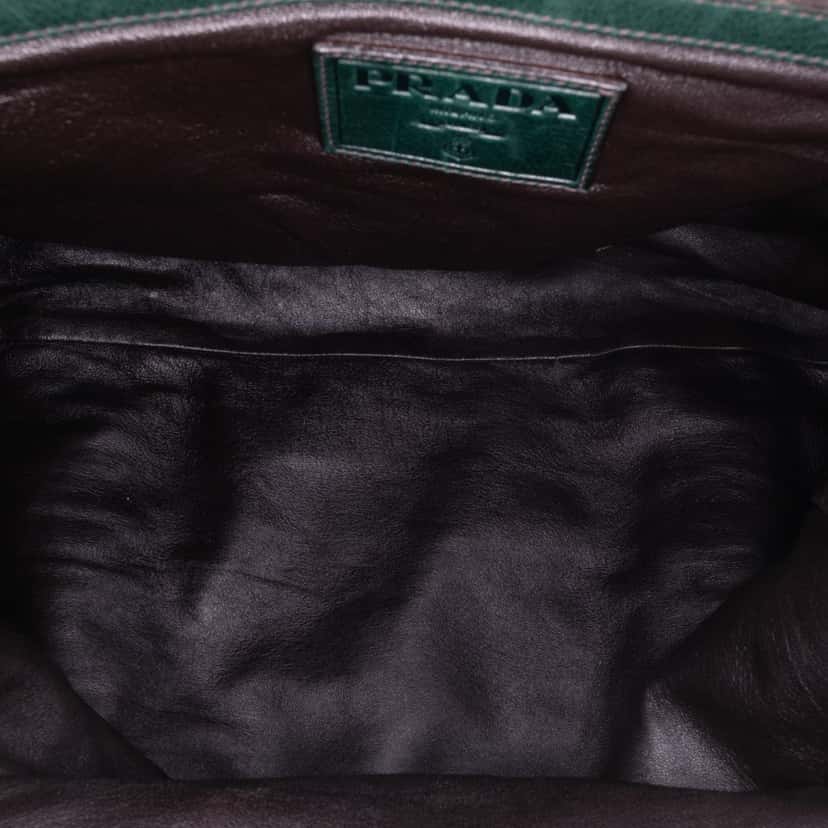 Prada Leather Travel Bag Green Leather Good condition - Model View