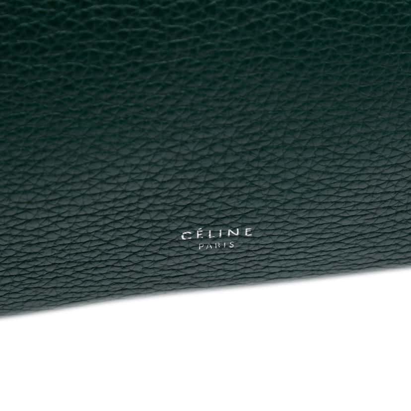 Celine Small Grained Calfskin Big Bag Green Leather Good condition - Box View