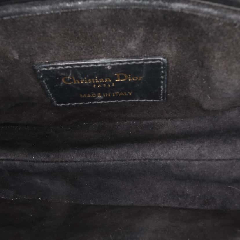Dior Mini Ultra Matte Calfskin Saddle Bag Black Leather Good condition - Model View