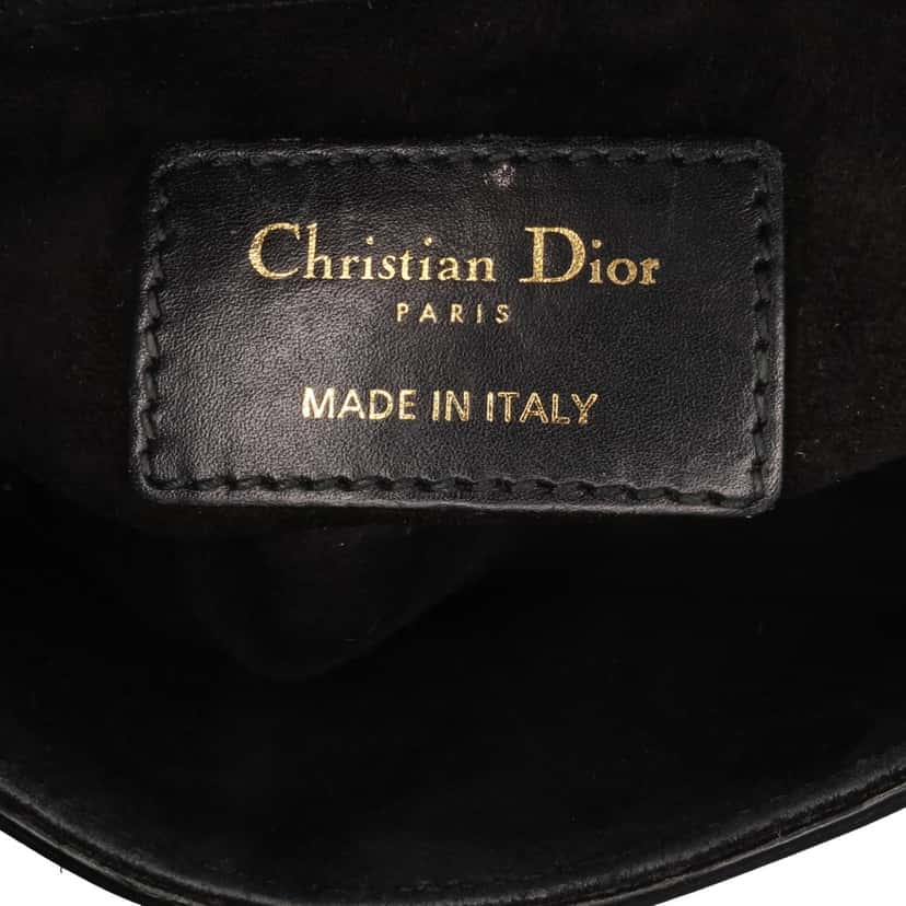Dior Mini Ultra Matte Calfskin Saddle Bag Black Leather Good condition - Box View