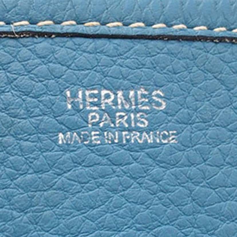 Hermès Clemence Evelyne I GM Blue Leather Good condition - Model View