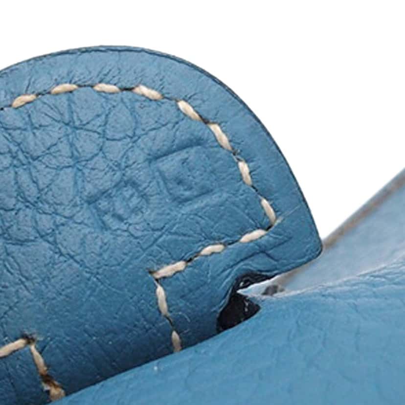 Hermès Clemence Evelyne I GM Blue Leather Good condition - Box View