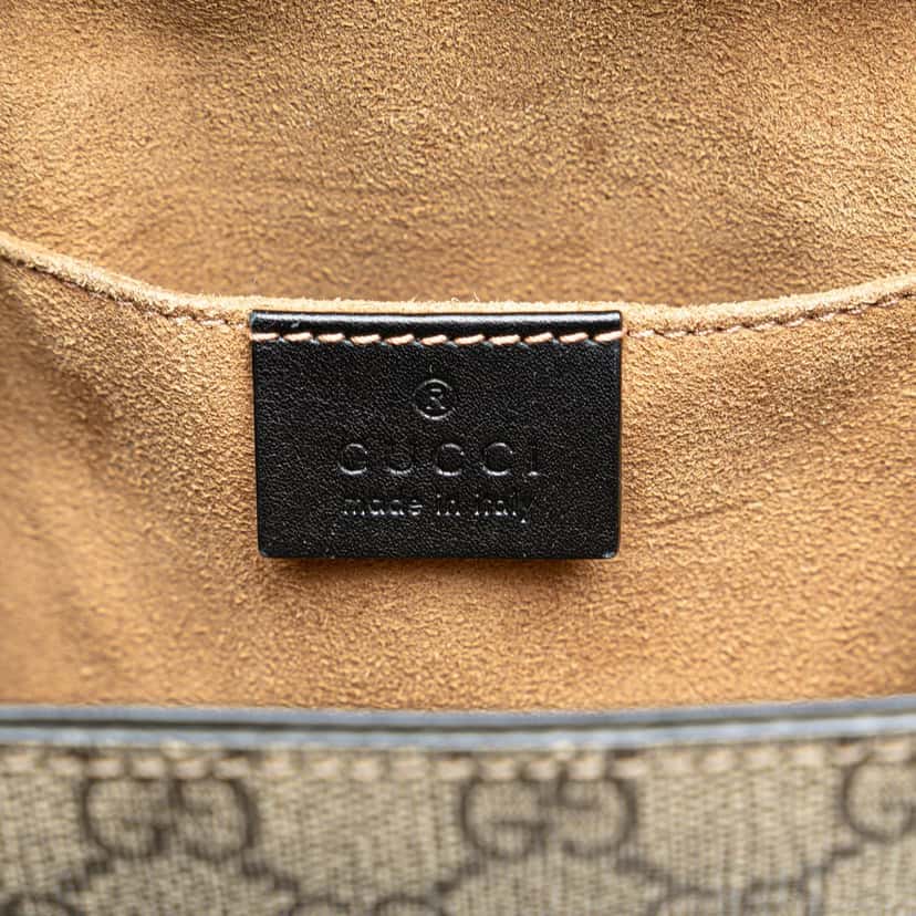 Gucci GG Supreme Padlock Backpack Brown Canvas Good condition - Box View