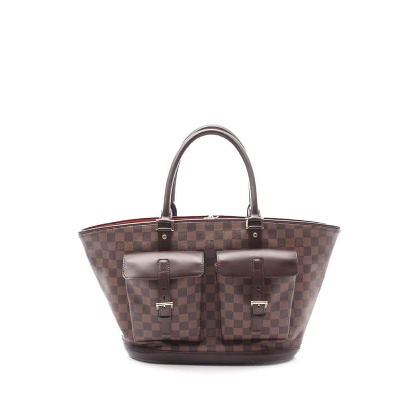 Louis Vuitton Damier Ebene Manosque GM Brown Canvas Good condition - Front View