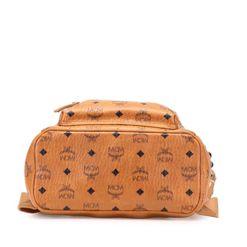 Mcm Small Visetos Coated Canvas Stark Backpack Brown Canvas Good condition - Inside View