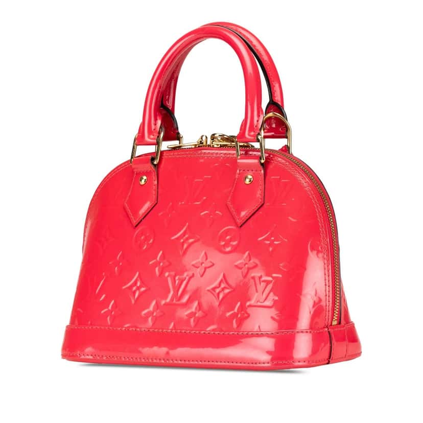 Louis Vuitton Monogram Vernis Alma BB Pink Leather Good condition - Back View