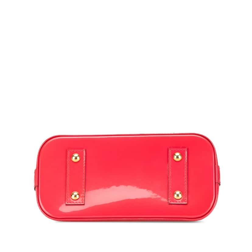Louis Vuitton Monogram Vernis Alma BB Pink Leather Good condition - Inside View