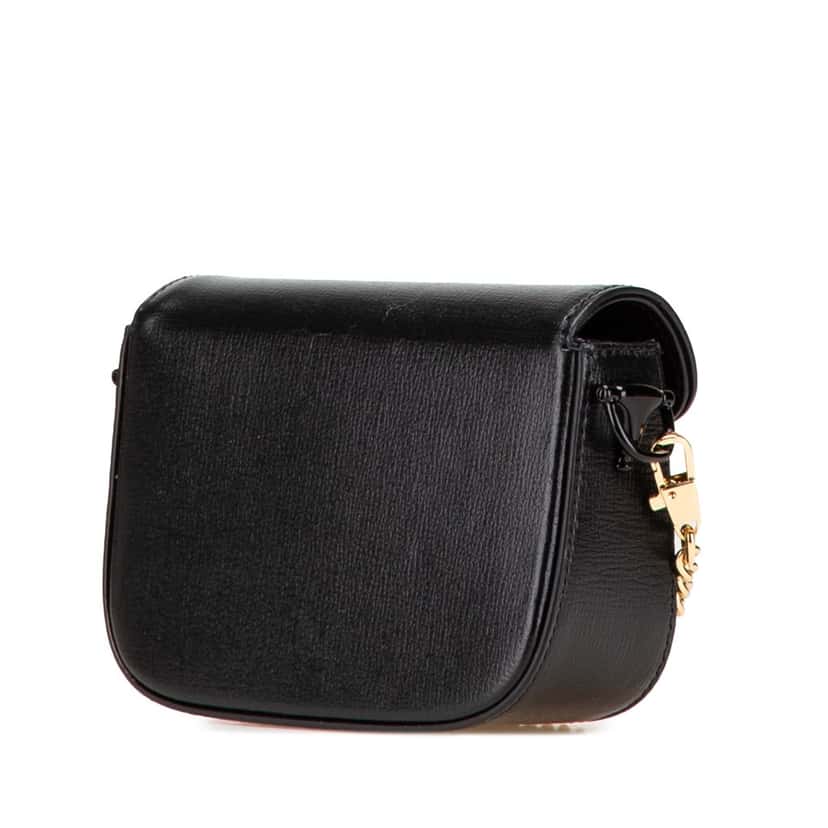 Gucci Mini Leather Horsebit 1955 Web Satchel Black Leather Good condition - Back View