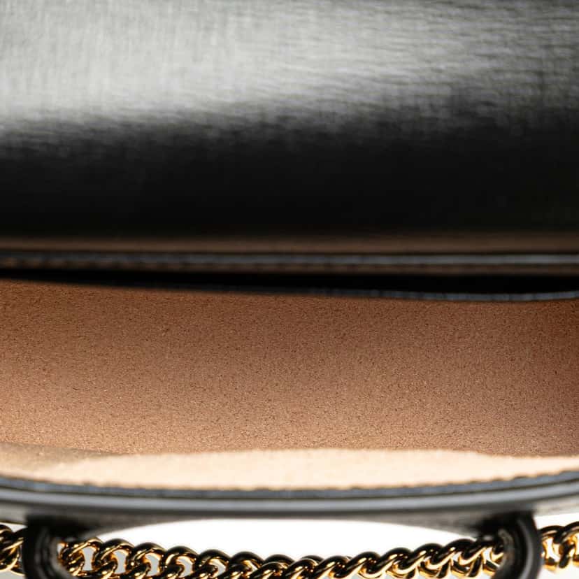 Gucci Mini Leather Horsebit 1955 Web Satchel Black Leather Good condition - Model View