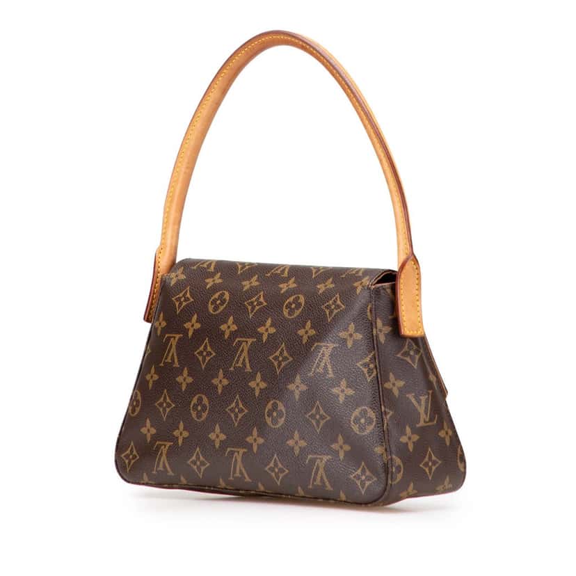 Louis Vuitton Monogram Mini Looping Brown Canvas Fair condition - Back View