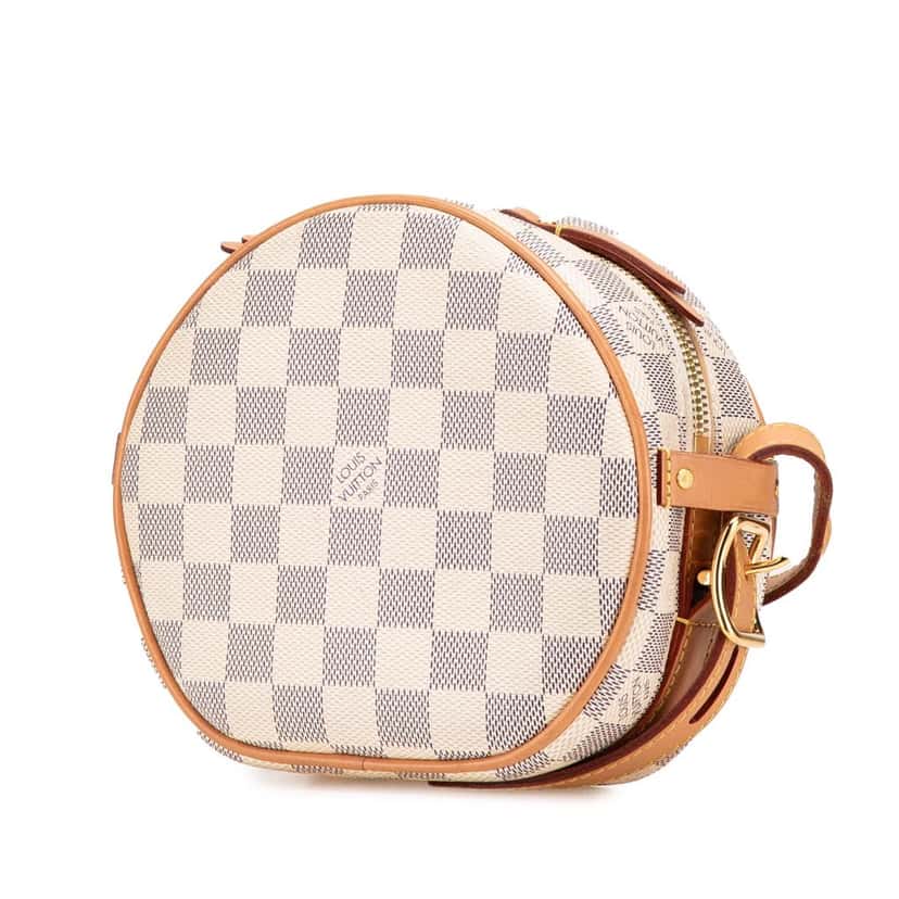 Louis Vuitton Damier Azur Boite Chapeaux Souple PM White Canvas Very good condition - Back View