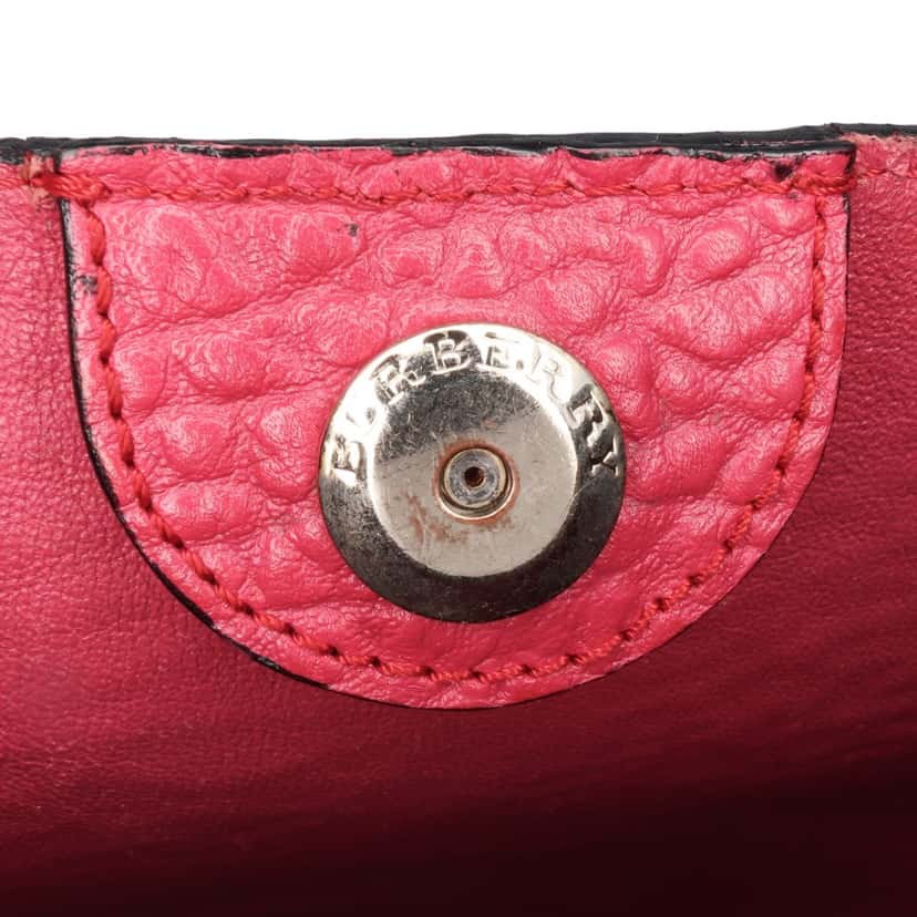 Burberry Small Embossed Grain Check Leather Canterbury Tote Pink Leather Good condition - Box View