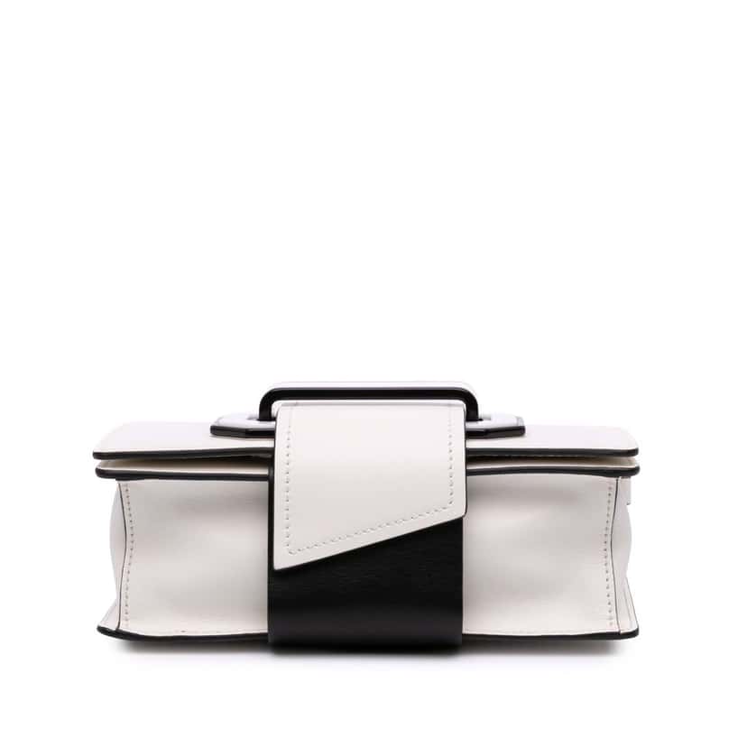 Prada City Calf Plex Ribbon Bag White Leather Good condition - Inside View