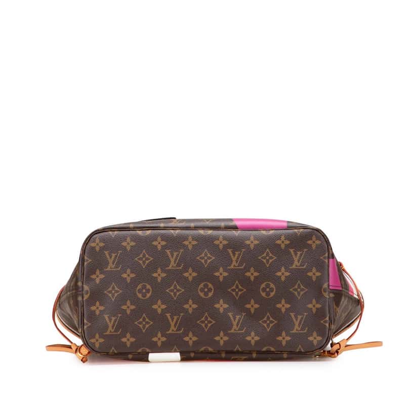 Louis Vuitton Monogram Game On Neverfull MM Brown Canvas Good condition - Inside View