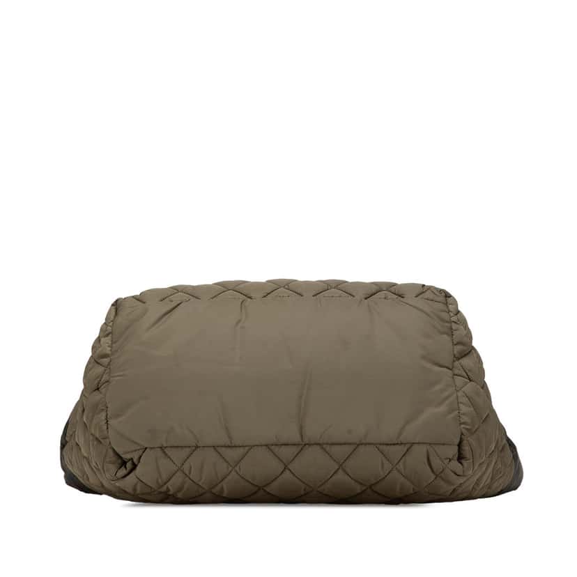 Chanel Small Quilted Nylon Coco Cocoon Tote Green Good condition - Inside View