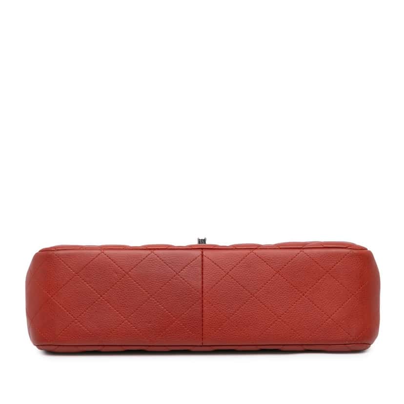 Chanel Jumbo Classic Caviar Double Flap Orange Leather Good condition - Inside View