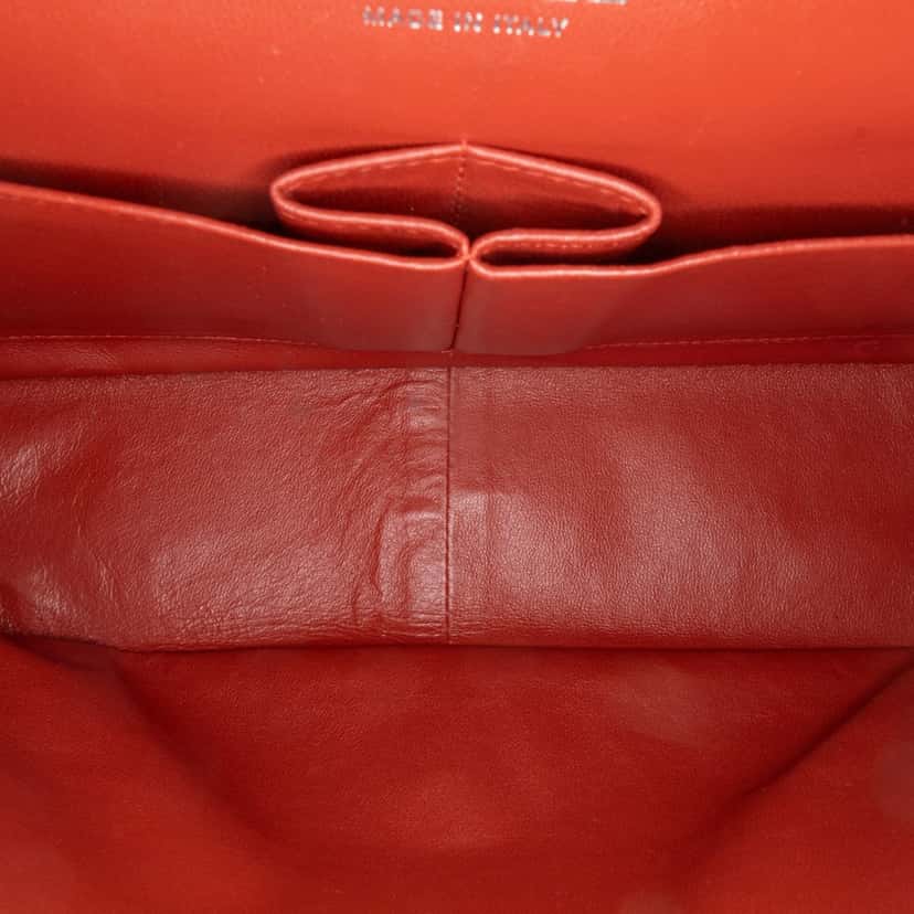Chanel Jumbo Classic Caviar Double Flap Orange Leather Good condition - Model View