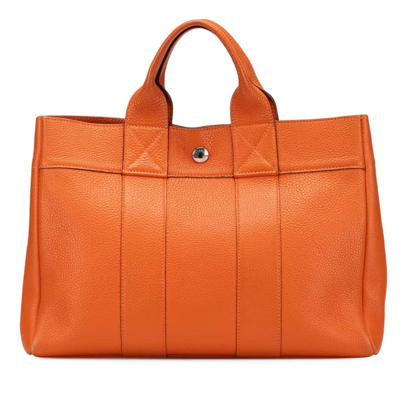 Hermès Togo Fourre Tout PM Orange Leather Good condition - Front View