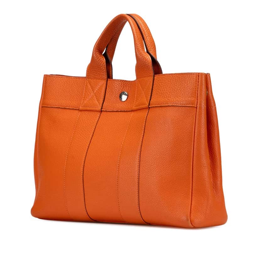Hermès Togo Fourre Tout PM Orange Leather Good condition - Back View