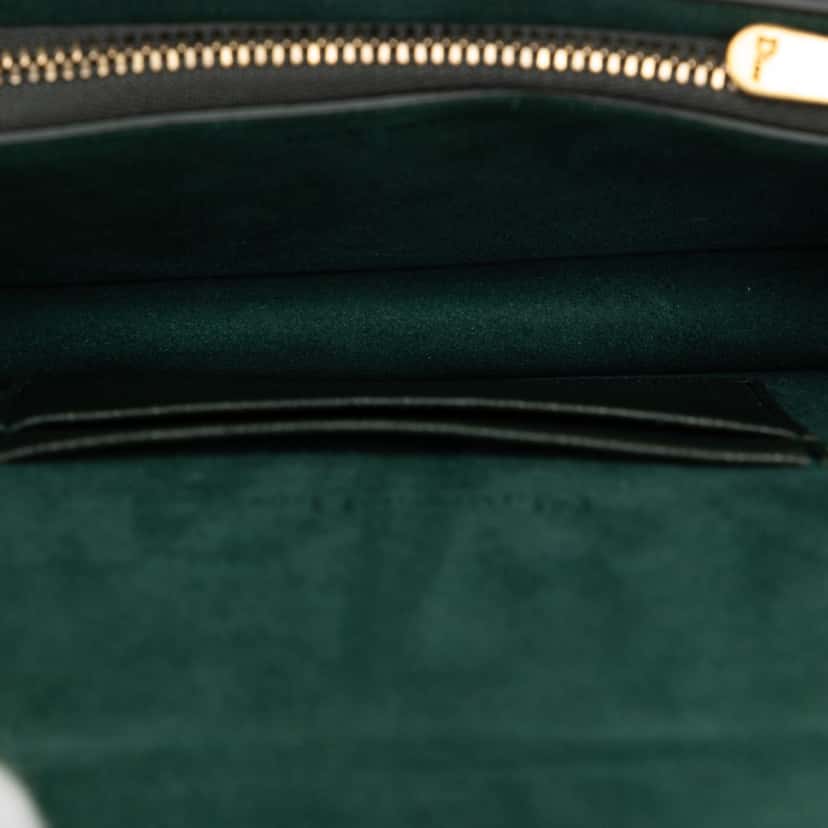 Dior Leather Saddle Belt Bag Green Leather Good condition - Box View