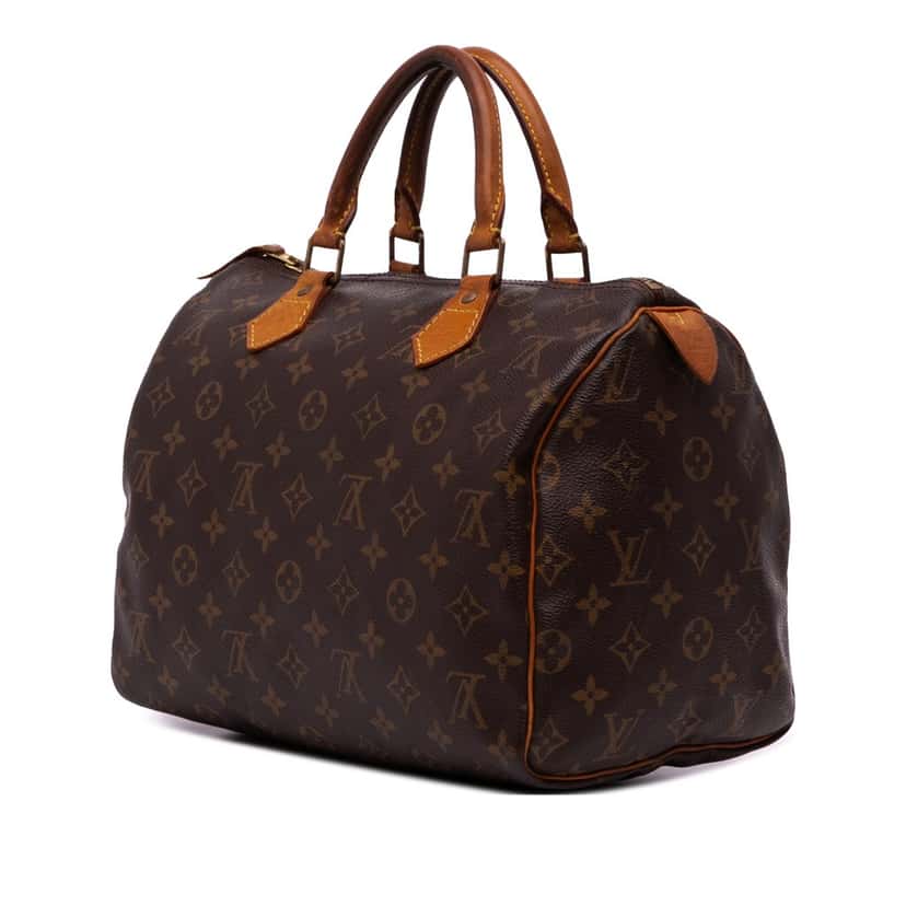 Louis Vuitton Monogram Speedy 30 Brown Canvas Good condition - Back View