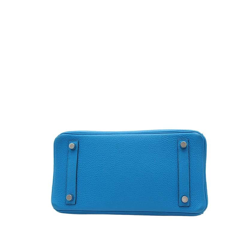 Hermès Togo Birkin Retourne 25 Blue Leather Good condition - Inside View