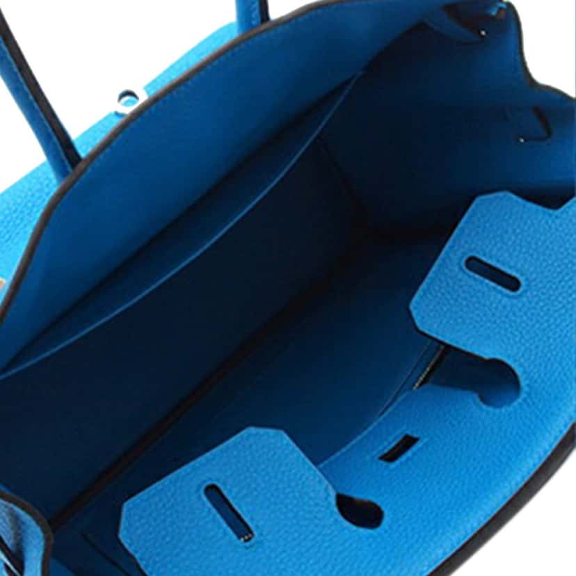 Hermès Togo Birkin Retourne 25 Blue Leather Good condition - Model View