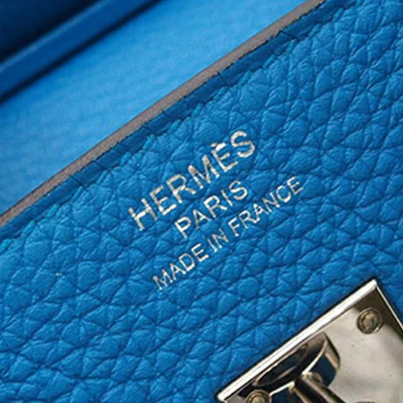 Hermès Togo Birkin Retourne 25 Blue Leather Good condition - Box View